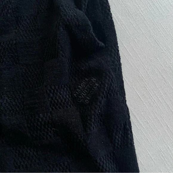 Louis Vuitton Men’s Terry Monogram Embossed Towel Shorts BlackUS Medium
